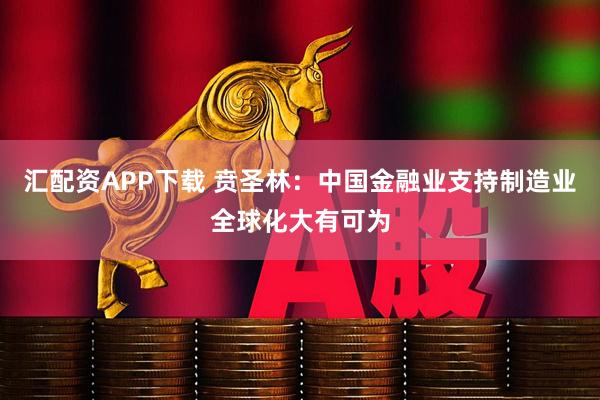 汇配资APP下载 贲圣林：中国金融业支持制造业全球化大有可为