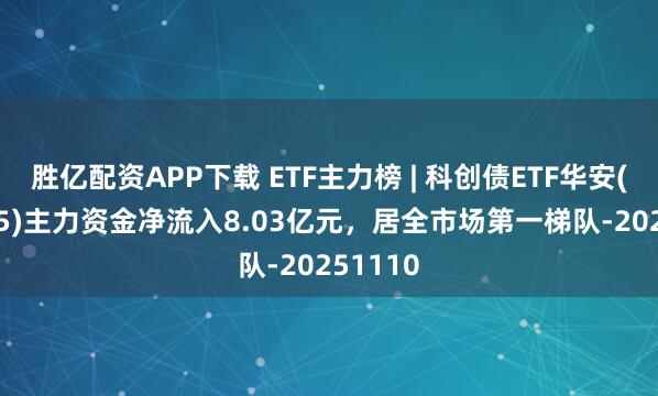 胜亿配资APP下载 ETF主力榜 | 科创债ETF华安(159115)主力资金净流入8.03亿元，居全市场第一梯队-20251110