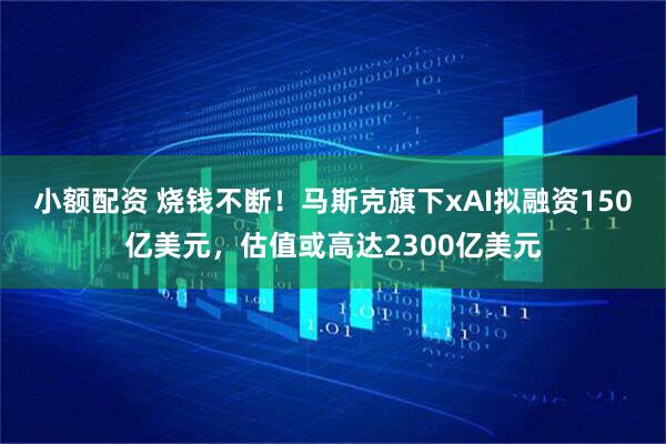 小额配资 烧钱不断！马斯克旗下xAI拟融资150亿美元，估值或高达2300亿美元