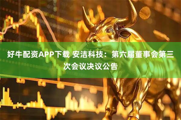 好牛配资APP下载 安洁科技：第六届董事会第三次会议决议公告